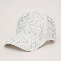 Rhinestone Letter Decor Baseball Cap Cotton Adjustable Dad Hats