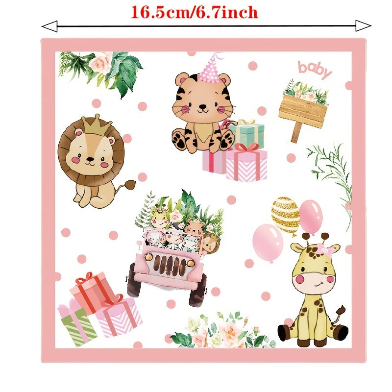 Safari Jungle Theme Plates Set For 10 Guests