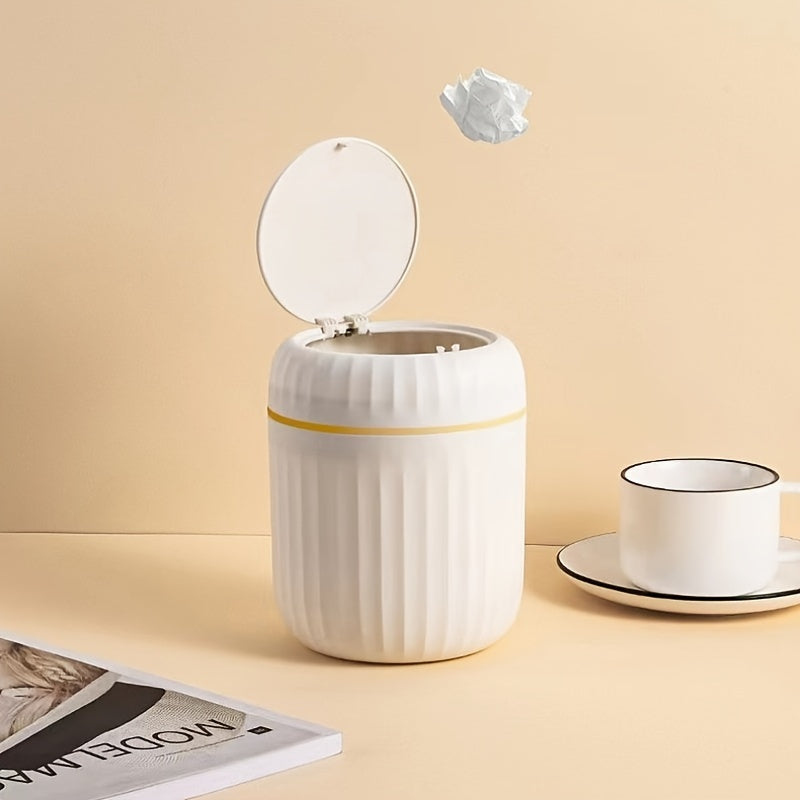 Desktop Trash Can with Lid Creative Small Coffee Table Office Living Room