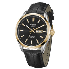 KUERST Steel Belt Double Press Butterfly Buckle Automatic Mechanical Watch