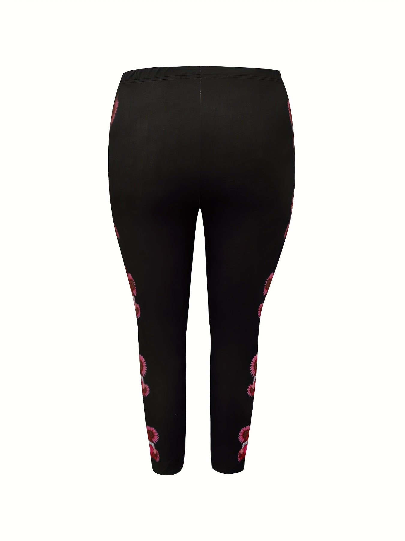  Santa Claus Print High Rise Leggings