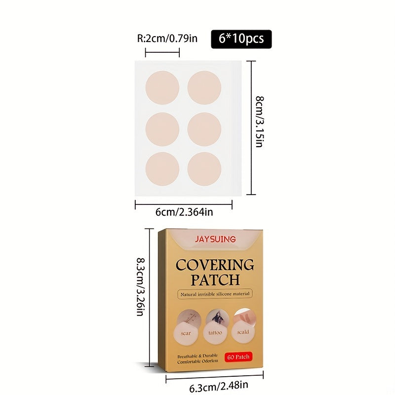 60pcs Invisible Concealer Stickers For Scars Acne Marks Waterproof Skin Tone