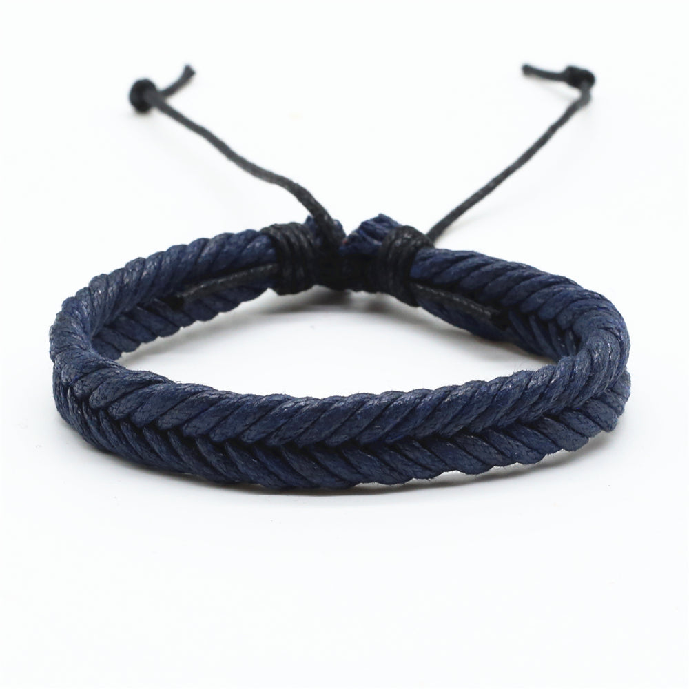 Vintage Brown Rope Woven Men Bracelets For Women Homme Gift Jewelry