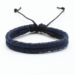 Vintage Brown Rope Woven Men Bracelets For Women Homme Gift Jewelry