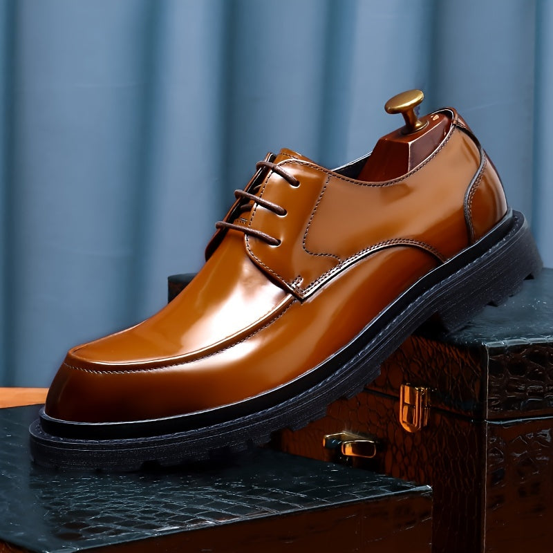 Men's Leather Non slip Oxford Dress Shoes Derby Comfortable Formal Shoes
