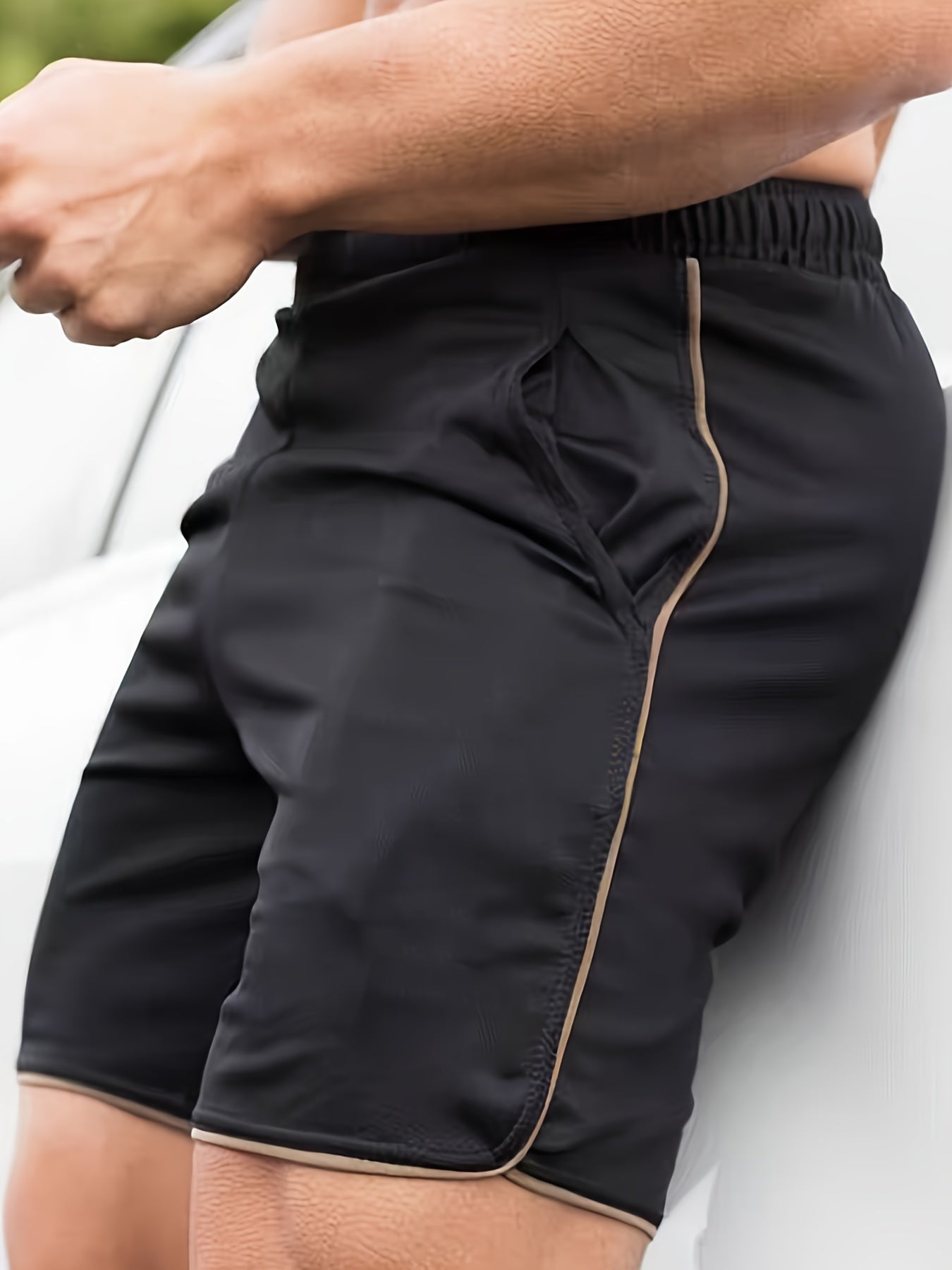 Men's Quick Dry Casual Shorts Stretch Waist Gym Workout Summer Drawstring