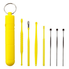 7Pcs Ear Cleaning Kit With Storage Box Key Ring Safe Ear Wax Removal Tool