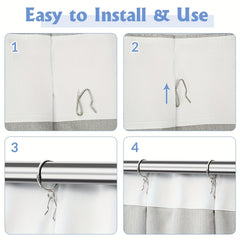 100pcs Stainless Steel Curtain Hooks for Drapes
