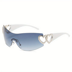 Y2K Wrap Around Sunglasses Gradient Lens Glasses UV400