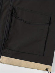 Men Hooded Jacket with Flap Pocket