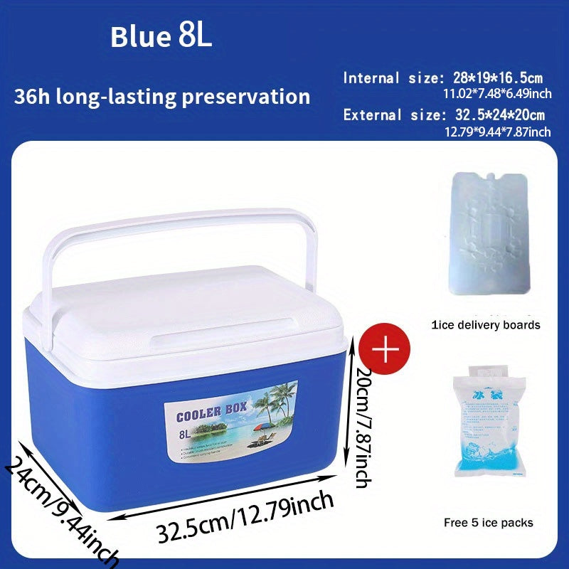 26L Plastic Insulated Cooler Box with Lid and Handle