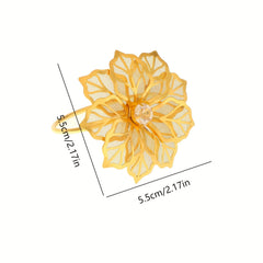 6pcs Farmhouse Style Flower Napkin Rings for Table Decoration