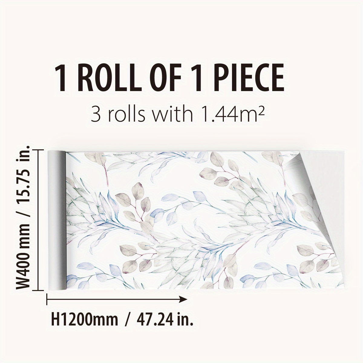 Watercolor Flower Pattern Window Film - Frosted Sticker for Privacy