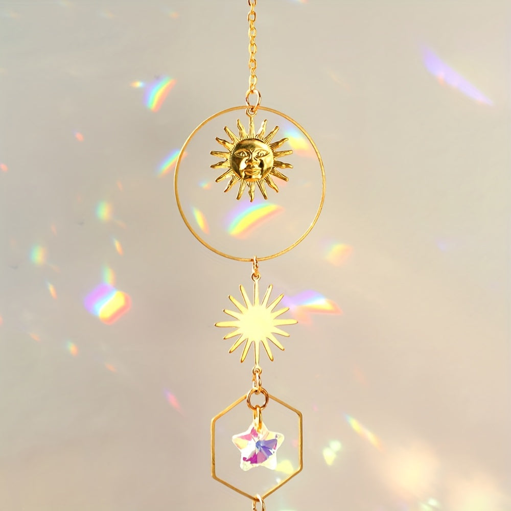 Crystal Sun Catcher Wind Chime Devil's Eye Pendant