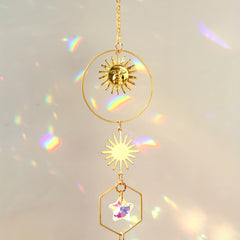 Crystal Sun Catcher Wind Chime Devil's Eye Pendant
