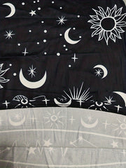 Women's Plus Sun & Moon Print Flared Leg Trousers