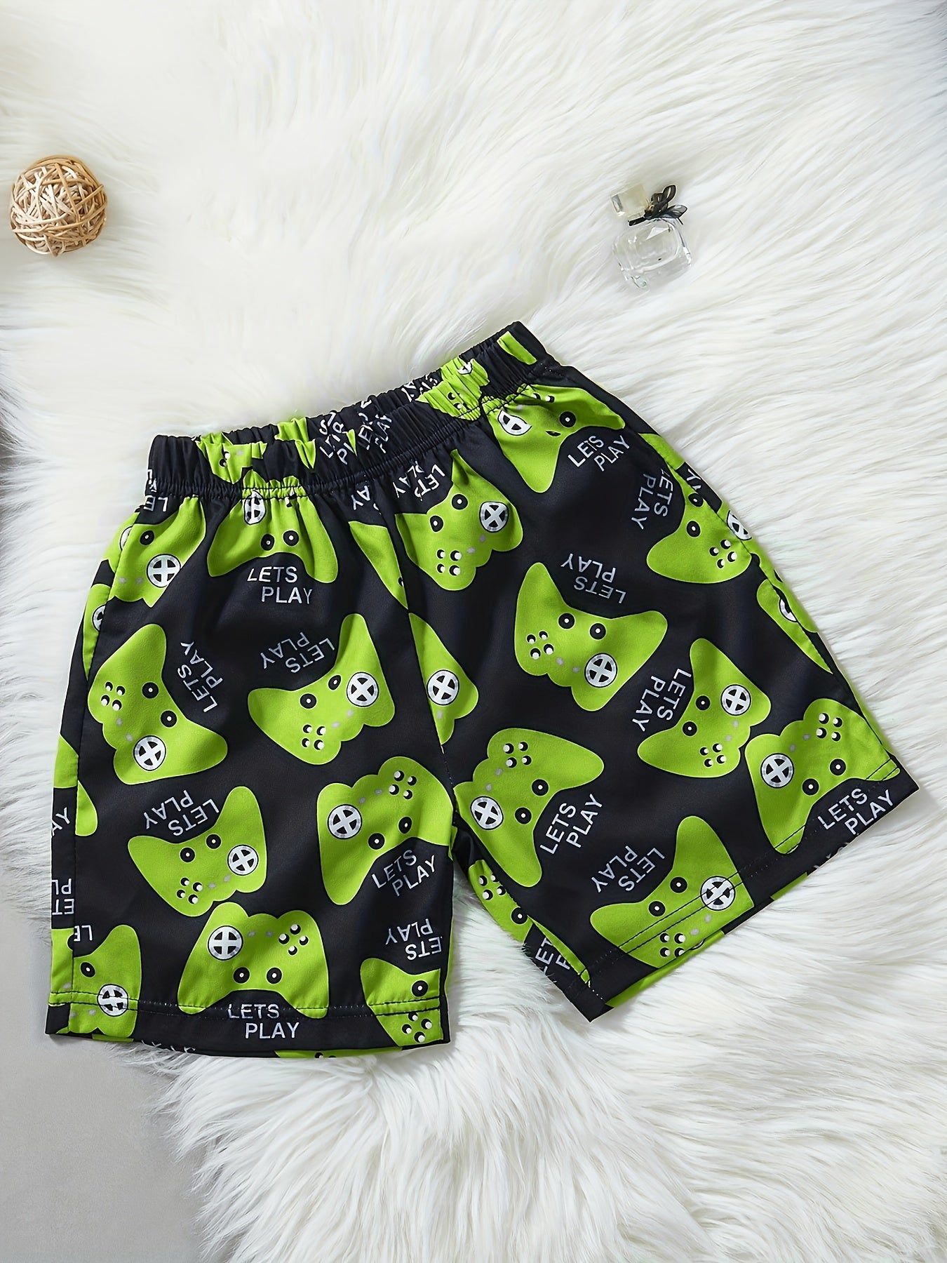 Boys Gamepad Pattern Shorts Kids Summer Clothes