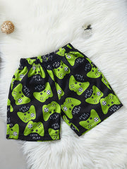 Boys Gamepad Pattern Shorts Kids Summer Clothes