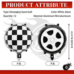 12pcs Race Car Birthday Party Supplies Balloons Set