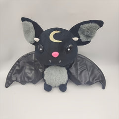 Halloween Devil Bat Plush Toy Stuffed Animal Pink Nose & Teeth