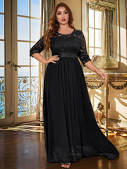  Lace Sleeve Maxi Wedding Dress