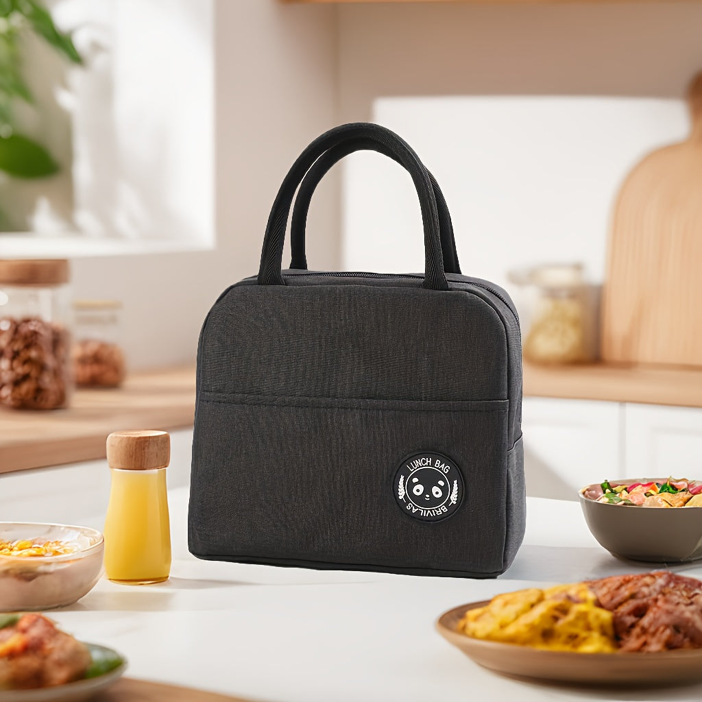 Insulated Animal Print Oxford Fabric Leakproof Multiple Compartments Lunch Bag