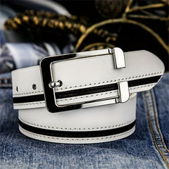 Men's Leather Buckle Belt for Casual Clothing