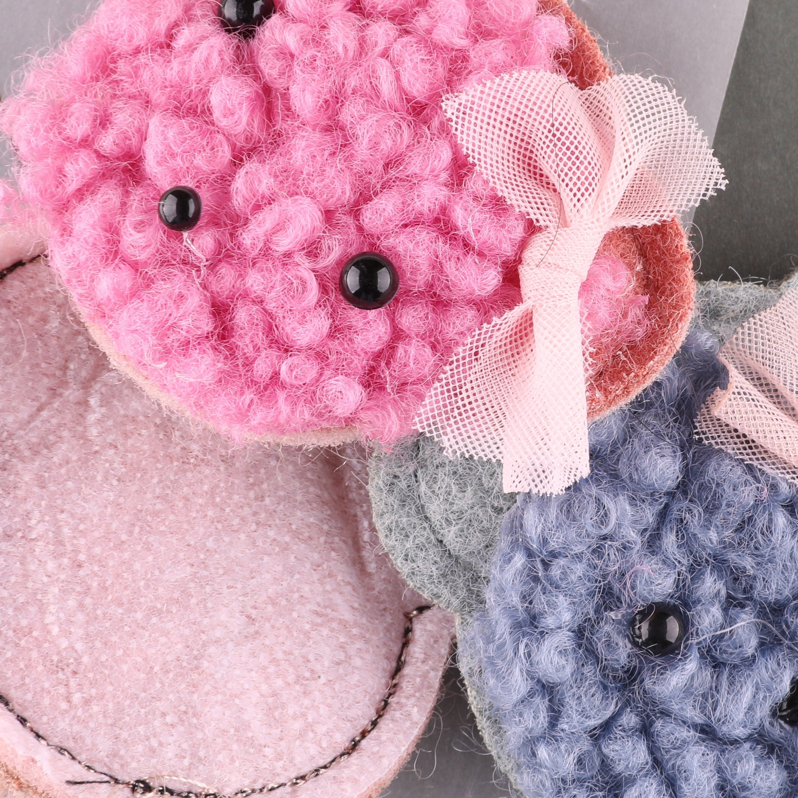 4pcs Plush Bear Hair Accessories Patches Girls Clothing DIY Sewing