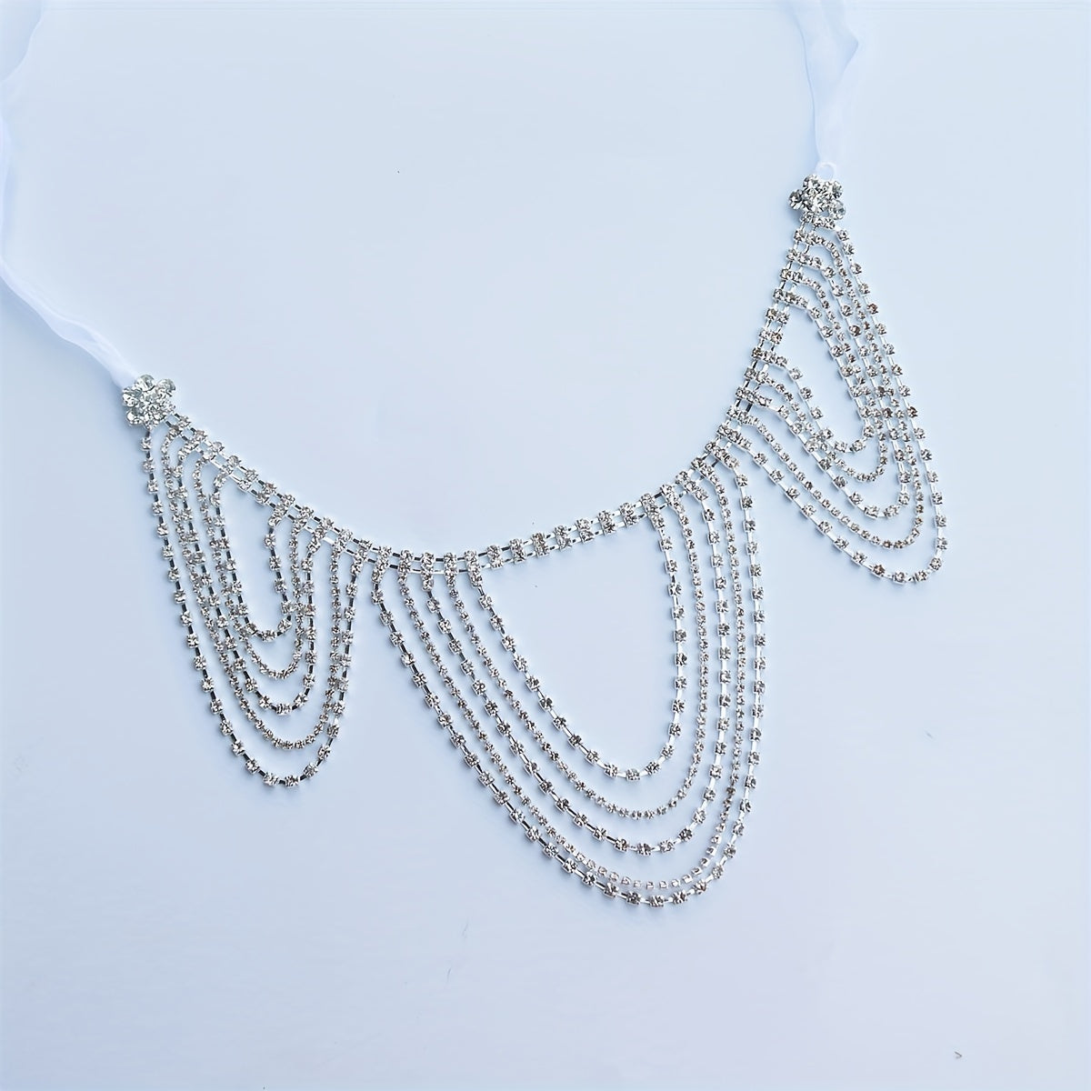 Rhinestone Shoulder Chain With Long Tassel for Wedding Party