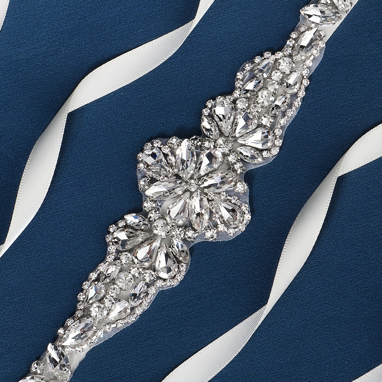 Pearl and Rhinestone Bridal Belt Crystal Wedding Sash