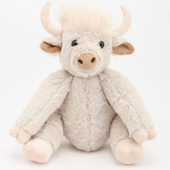 Highland Cattle Plush Toy with Movable Joints - Fluffy Stuffed Animal