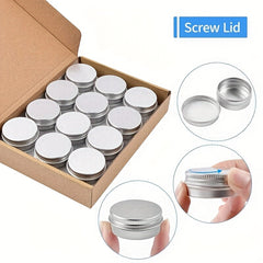 12pcs Mini Storage Case Small Empty Tin Portable Travel Tin DIY Empty Storage