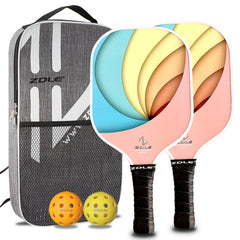 ZDLE 2pcs Pickleball Paddle Set Lite Series Y3 with Pickleballs & Backpack