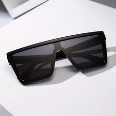 Square Frame Sunglasses UV400 Rivet Decor Minimalist Outdoor Eyewear