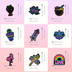 200 Neon Stickers Variety Pack | Self-Adhesive Vinyl Decals
