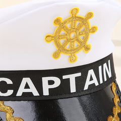 Embroidered Sailor Hat Cosplay Party Accessory Navy Cap