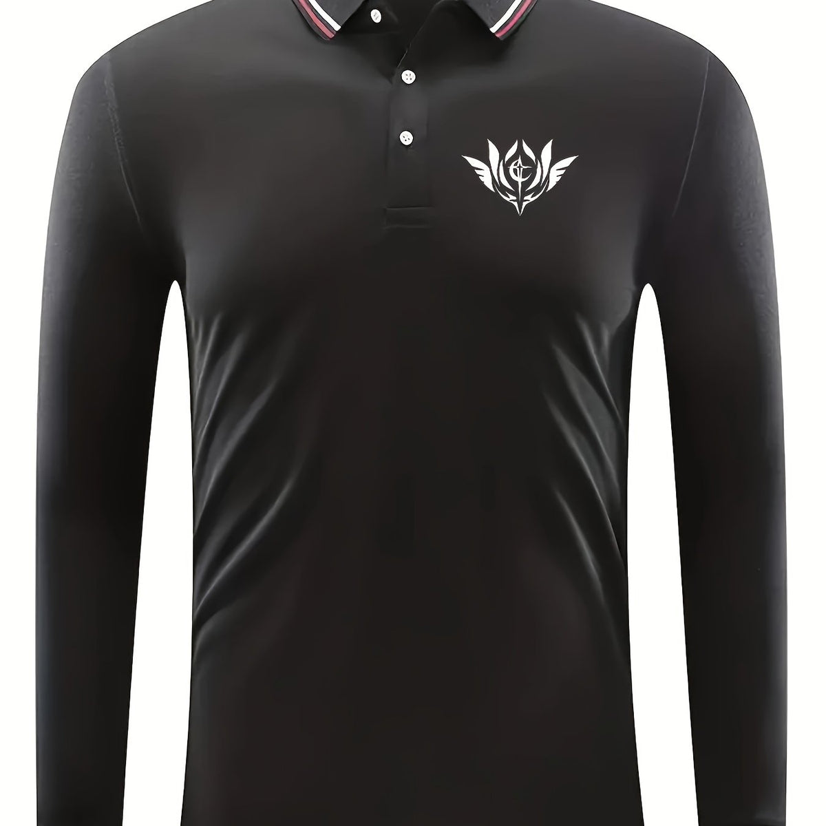 Men's Casual Custom Fit Long Sleeve Polo Shirt