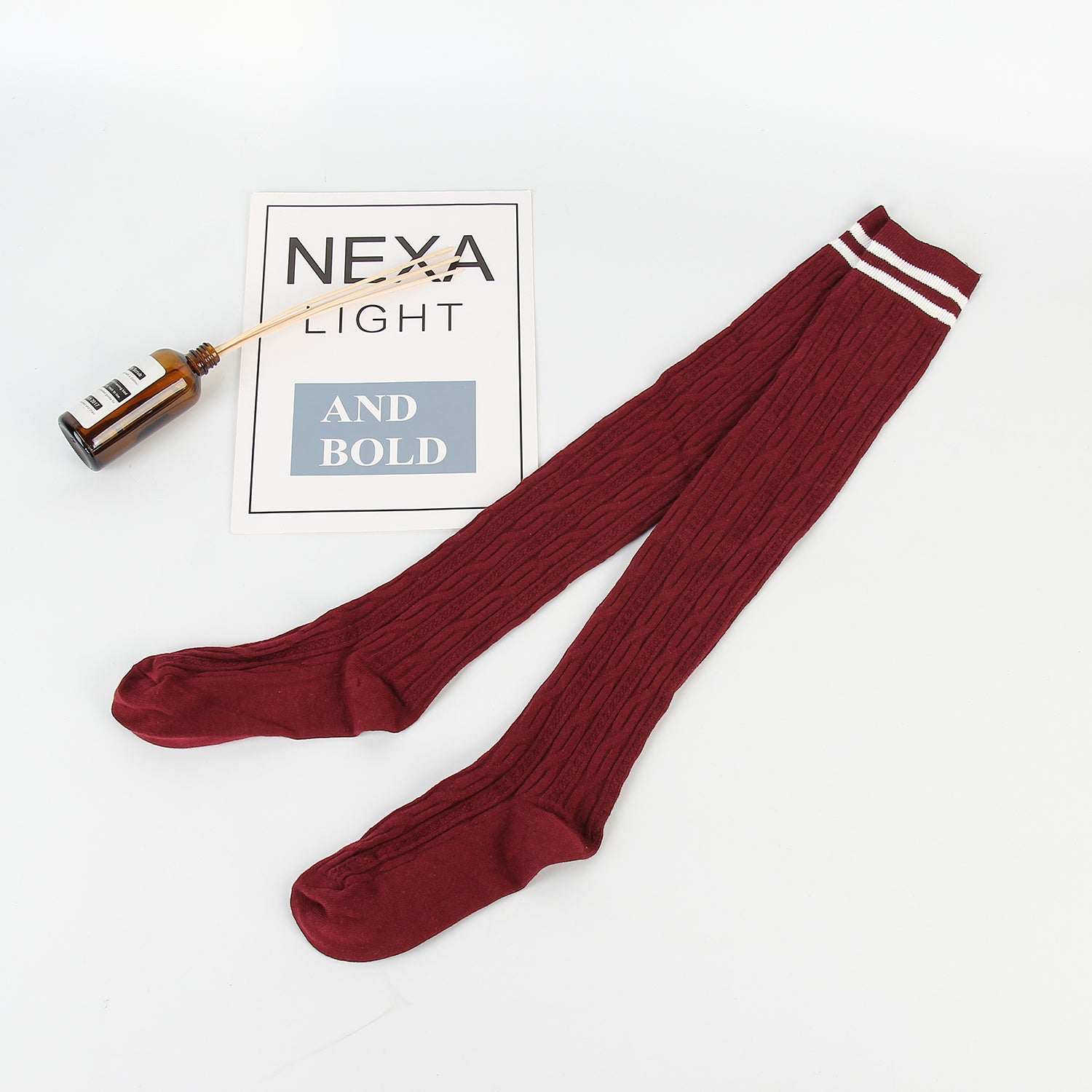 Striped Over Knee Socks for Women