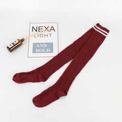 Striped Over Knee Socks for Women