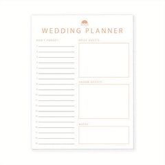Trees Wedding Planner Book And Organizer For Bride