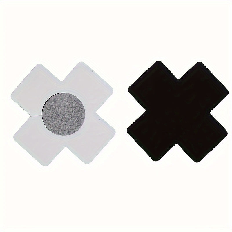 2pcs Women's Cross Shaped Nipple Covers Strapless Satin Chest Stickers