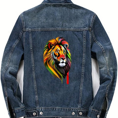 Colorful Lion Iron On Sublimation Stickers Heat Press Decals