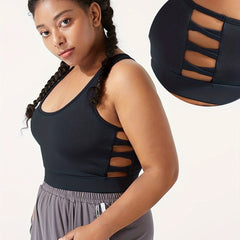  Sports Bra Women's Plus Cut Out Seamless Fitness Bra