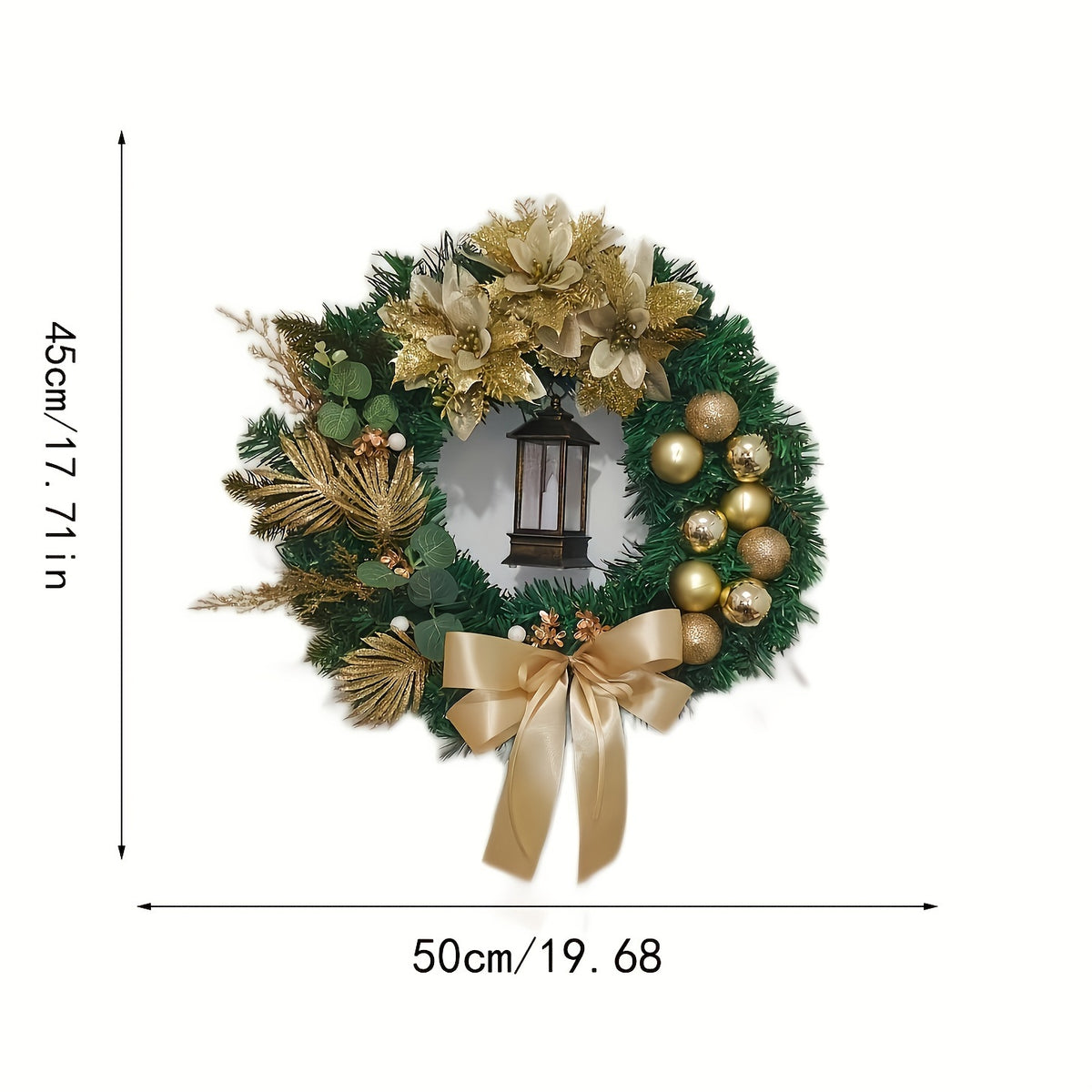 1pc Golden Christmas Ball Garland Christmas Hanging Decorations