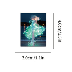 63pcs Seashore Dancer Vinyl Stickers for Scrapbooks Laptops Water Bo