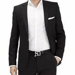 Men's Leather Belt S Metal Buckle Belt for Pants Jeans