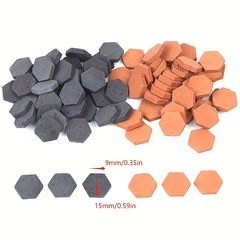 40pcs 1:16 Scale Red Brick Hexagons for Dollhouses Light Gray & Terracotta