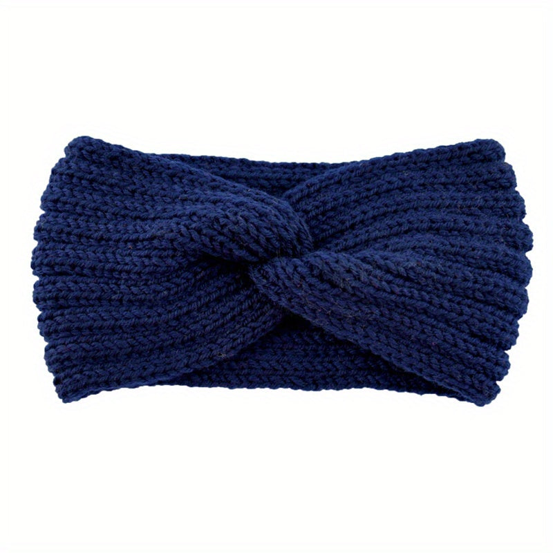Women's Knitted Headband Elastic Cross Knotted Headwear
