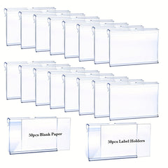 50pcs Plastic Label Clip Basket Labels Holder 50pcs Label Insert Incl