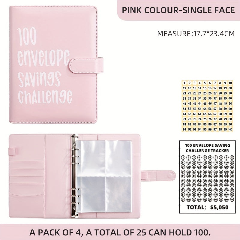 Budget Planner Book with 100 Envelopes Money Saving Challenge Binder